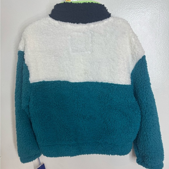 Limited Too Kids Teal and Black Fleece Hoodie - Picture 4 of 4